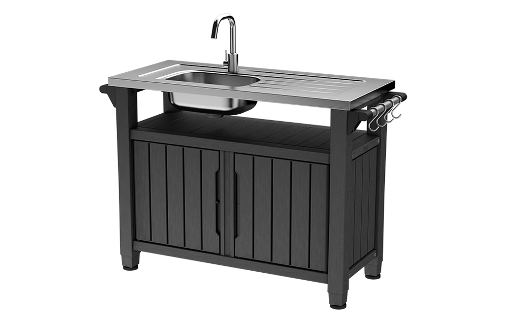 Desserte Desserte Unity XL 207L avec évier Anthracite Keter FR