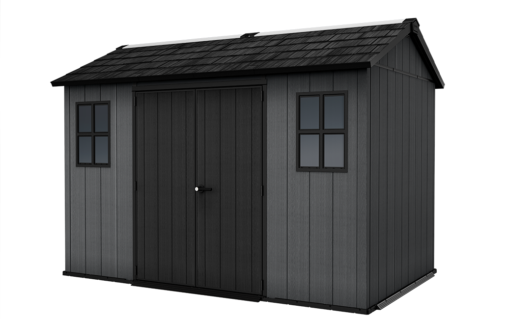 Newton Graphite Large Storage Shed 11x7.5 Shed Keter US